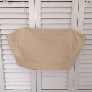 Faux leather crop